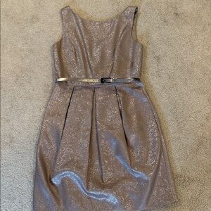 Eliza J Shimmering Brown Sleeveless Midi Dress